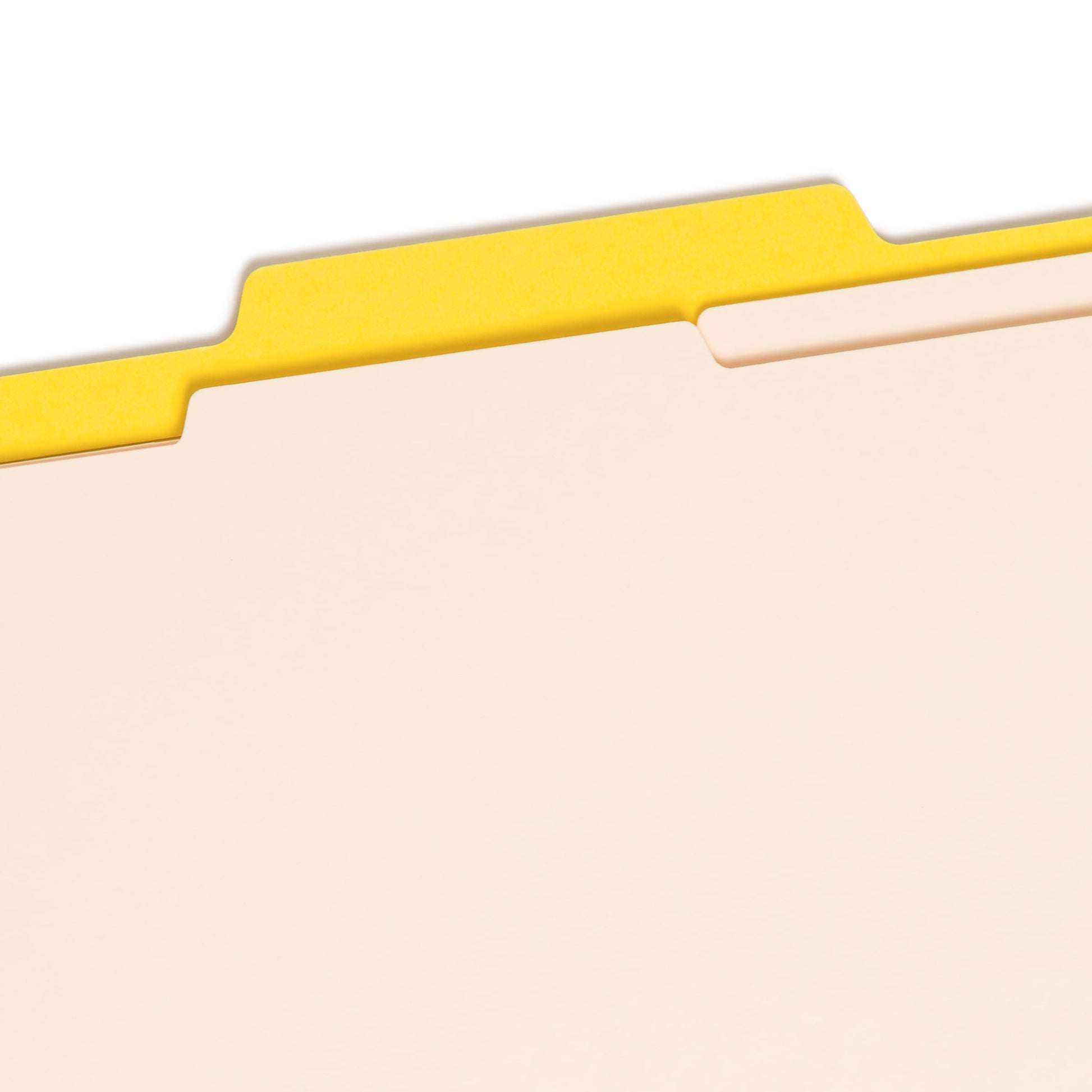 Classification File Folders, 2 Dividers, 2 inch Expansion, Yellow Color, Letter Size, Set of 10, 30086486140042
