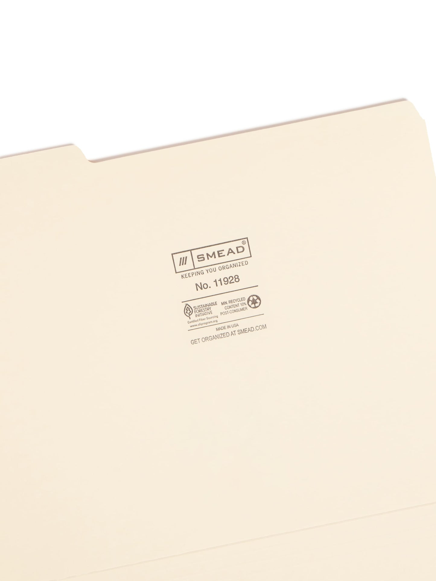 Standard File Folders, 1/3-Cut Tab, Manila Color, Letter Size, Set of 1, 086486119283