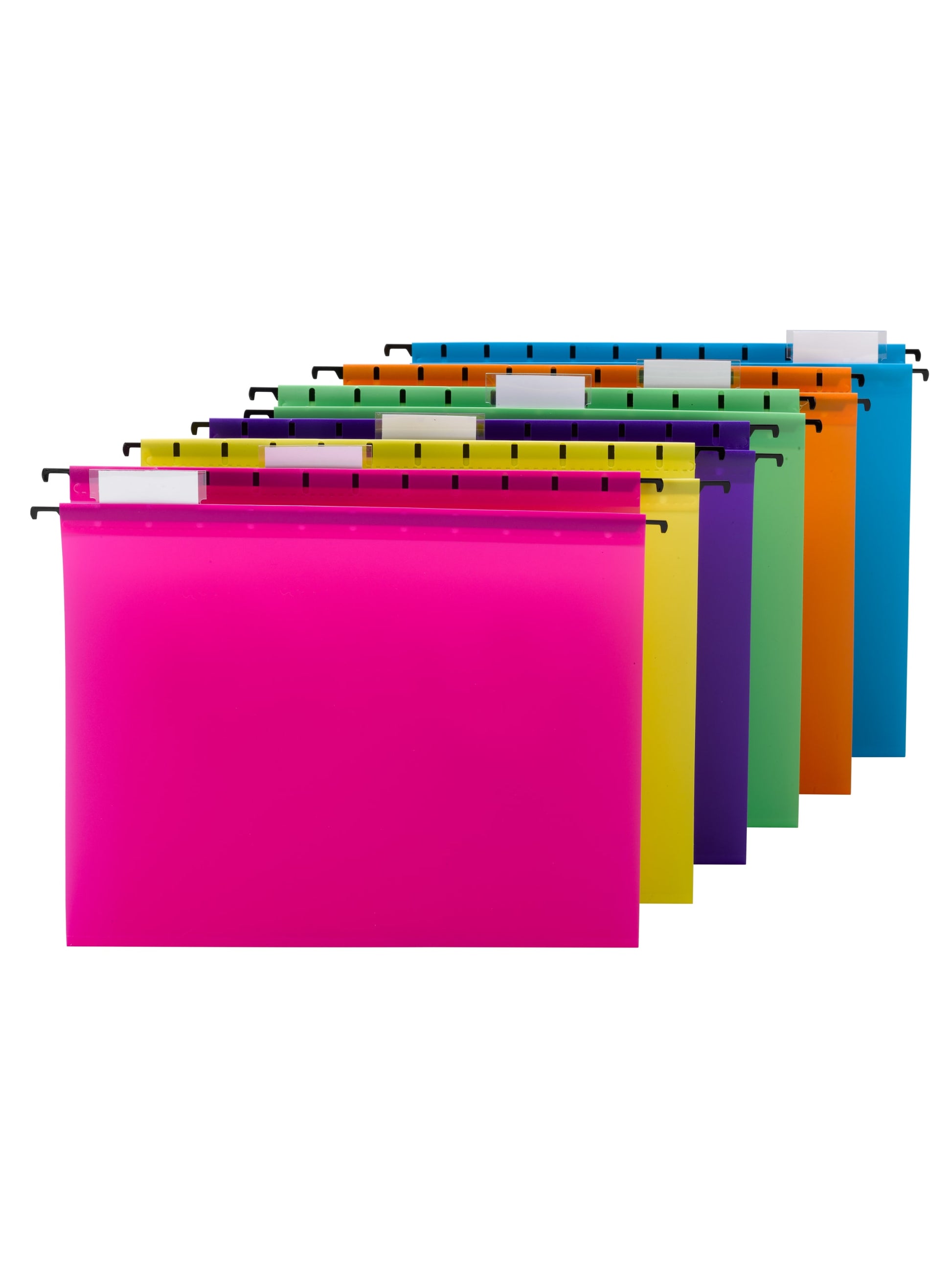 Poly Hanging File Folders, Assorted Colors Color, Letter Size, Set of 12, 086486640305