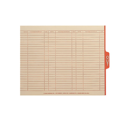 End Tab Out-Guides with Printed Form, 1/5-Cut Tab, Manila Color, Legal Size, Set of 100, 086486639101