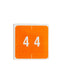DCC Color-Coded Numeric Labels - Rolls, Orange Color, 1-1/2" X 1-1/2" Size, Set of 250, 086486674249