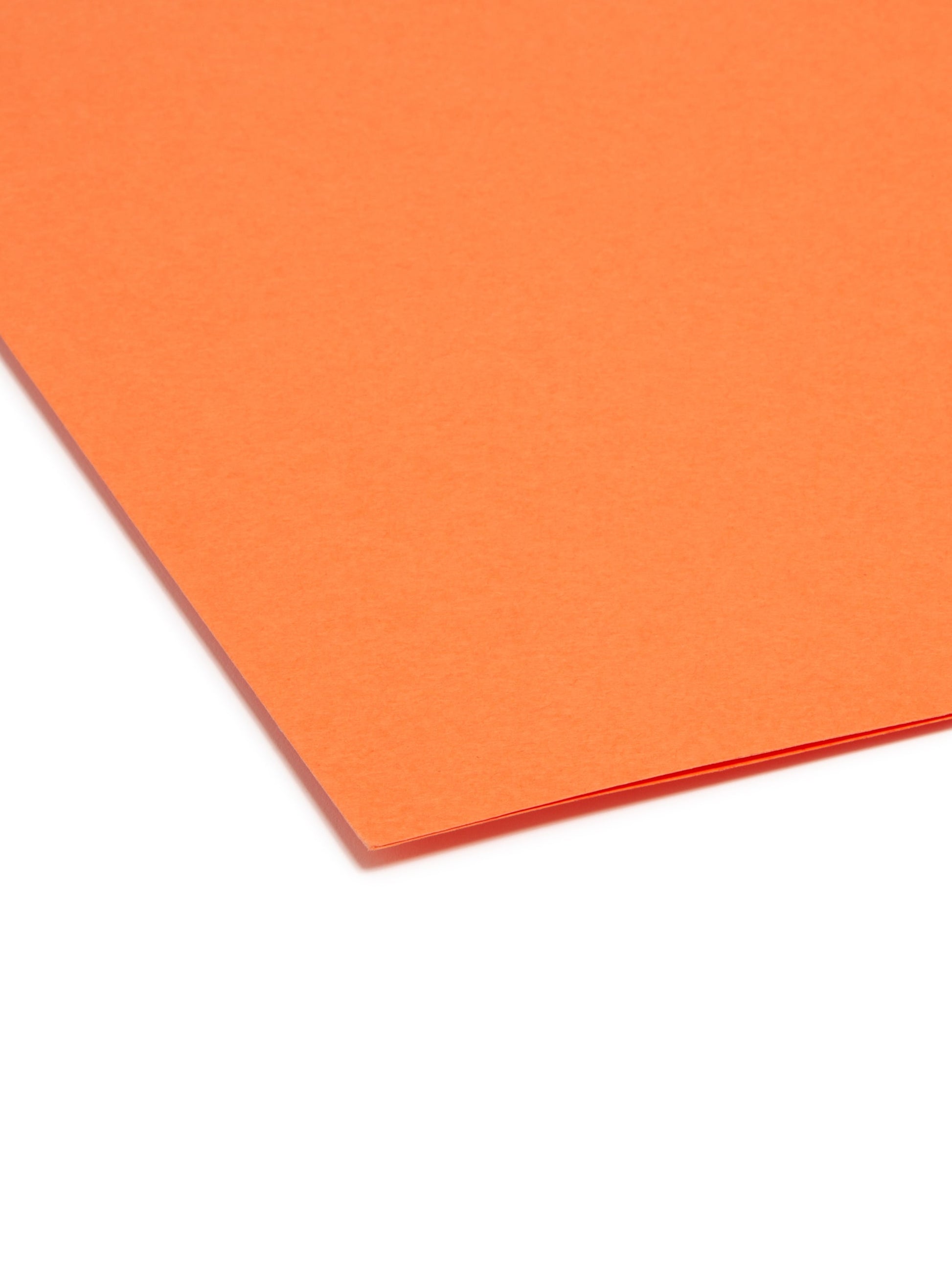 Standard File Folders, Straight-Cut Tab, Orange Color, Letter Size, Set of 100, 086486109413