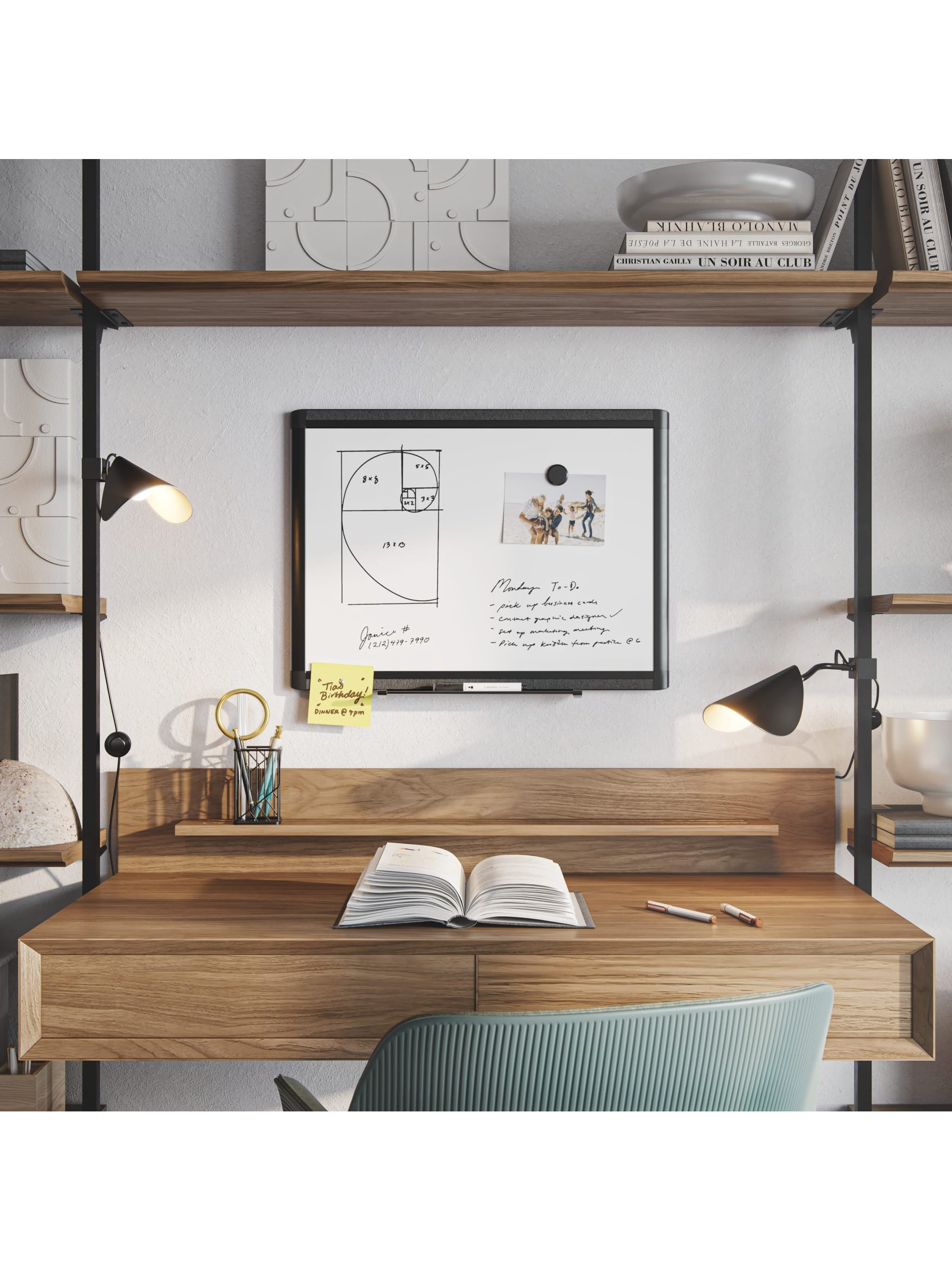 Aluminum PinIt Frame Dry Erase Board, Pinit Frame, Black, White, 23" x 17", 2' or Smaller, White, 23" X 17" Size, Set of 1, 843463130149