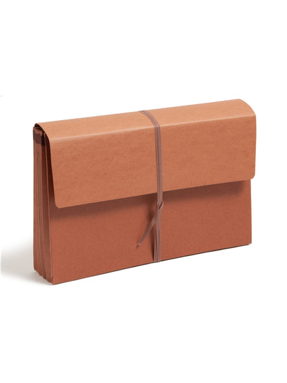 Redrope Expanding Wallets with Cloth Tape Tie, 3-1/2 Inch Expansion, Redrope Color, Legal Size, Set of 10, 30086486710559