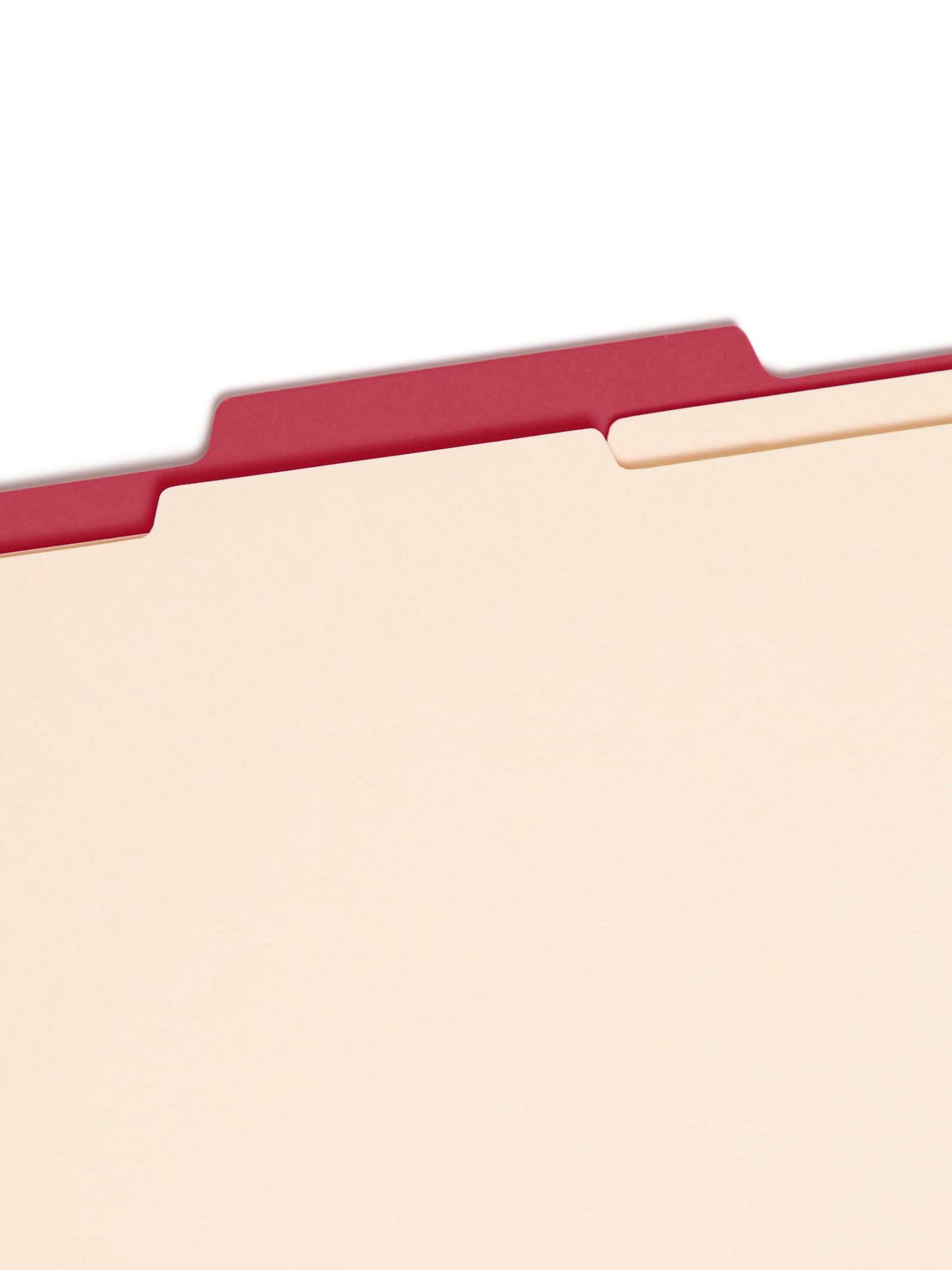 Classification File Folders, 2 Dividers, 2 inch Expansion, Red Color, Letter Size, Set of 10, 30086486140035