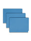 End Tab Classification File Folders, Straight-Cut Tab, 2 inch Expansion, 2 Dividers, Blue Color, Letter Size, Set of 10, 30086486268364
