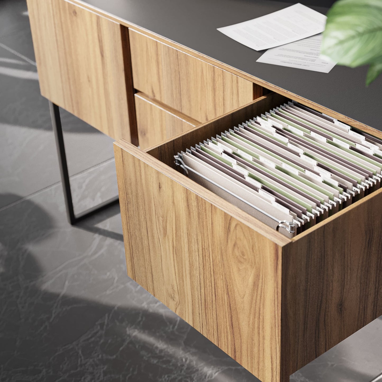 Hanging File Folder Frame, Gray Color, Letter Size, Set of 2, 30086486648708