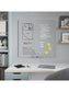 Floating Glass Non-Magnetic Dry Erase Board, Gray, 35" x 35", 3 x 3, Gray, 35" X 35" Size, Set of 1, 817894029075
