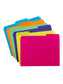 Poly File Folders, 1/3-Cut Tab, Assorted Colors Color, Letter Size, Set of 12, 086486105064