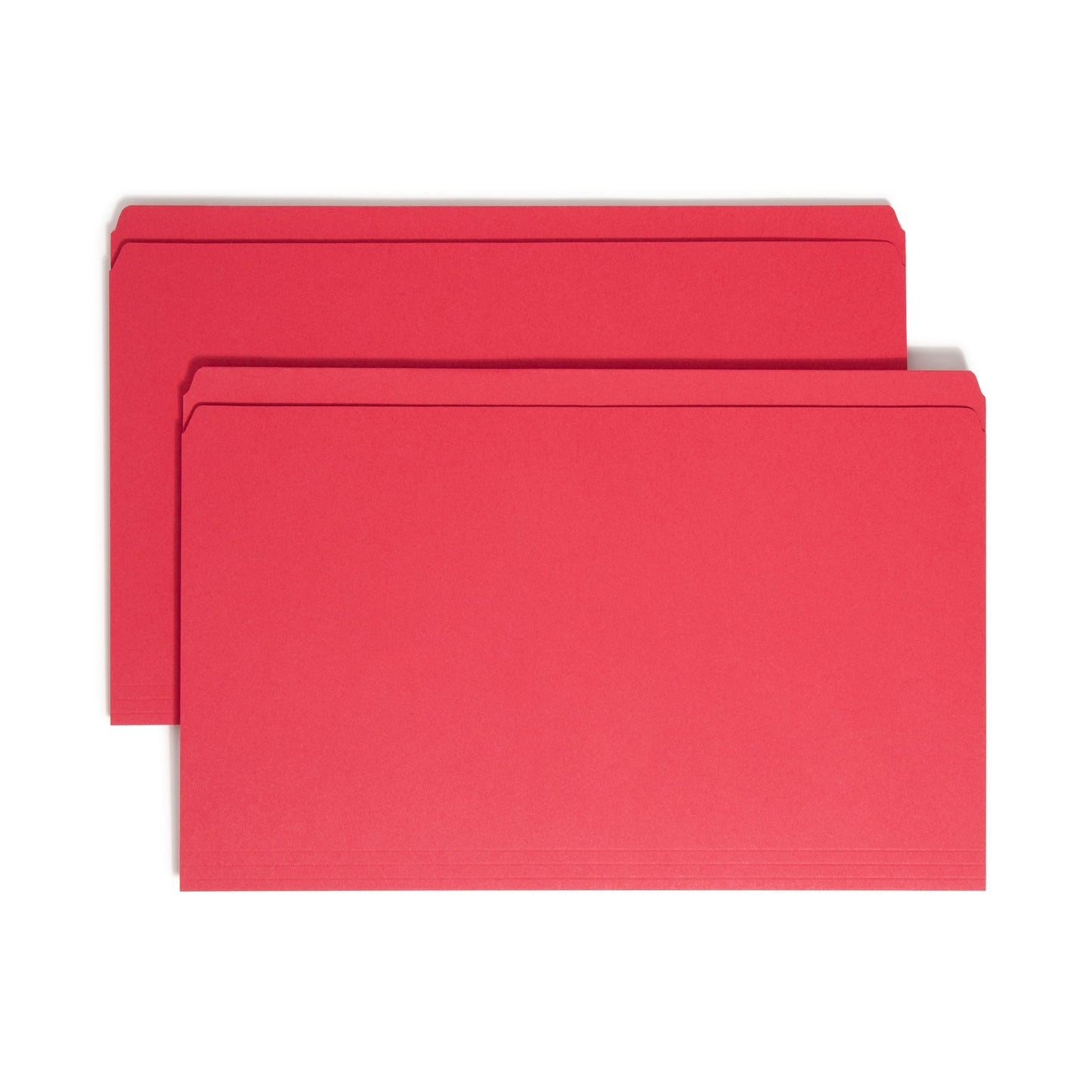 Reinforced Tab File Folders, Straight-Cut Tab, Red Color, Legal Size, Set of 100, 086486177108