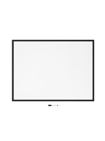 MDF Frame Dry Erase Board, Black, White, 47" x 35", 4 x 3, White, 47" X 35" Size, Set of 1, 817894028931