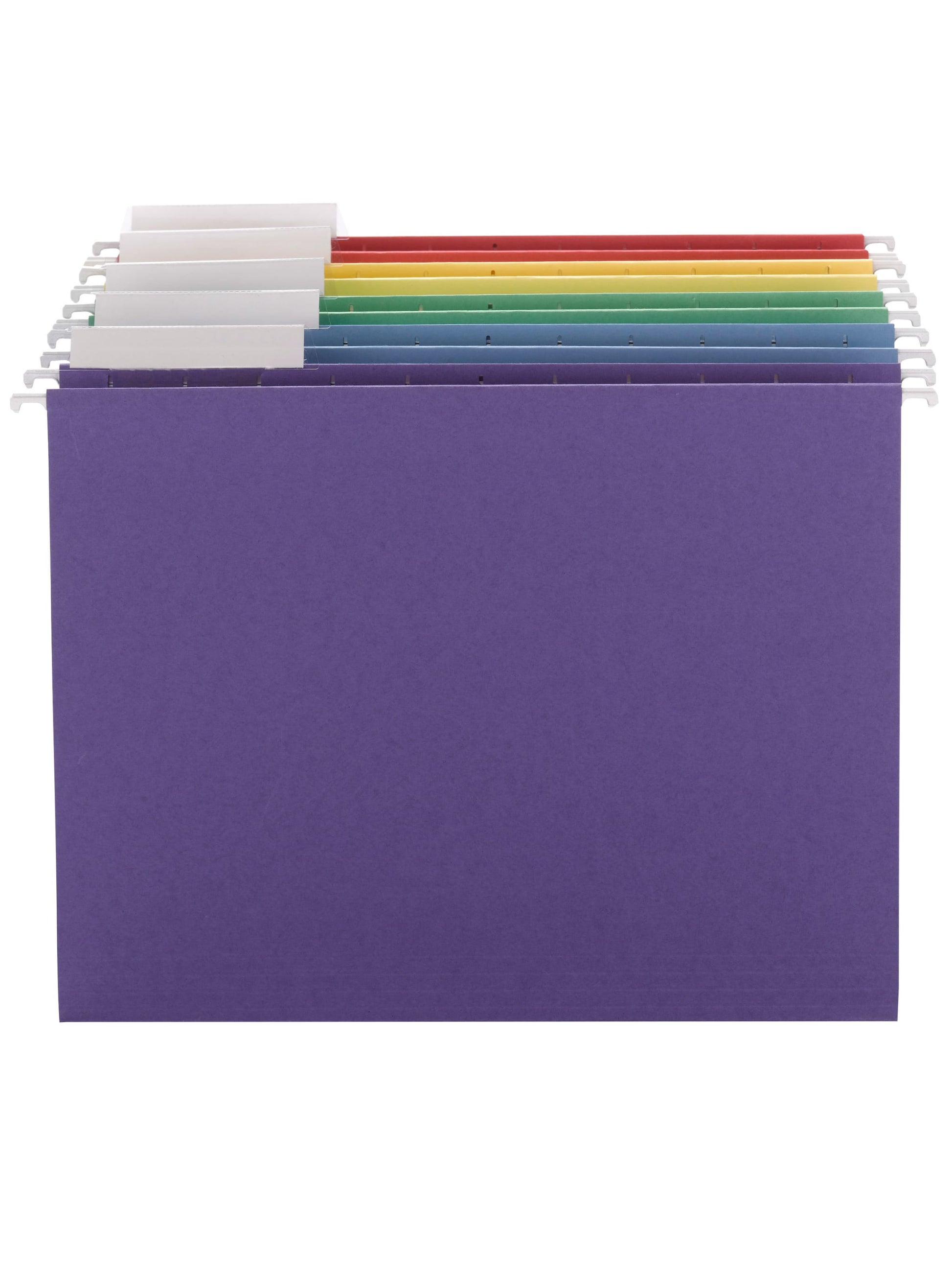 Standard Hanging File Folders with 1/3-Cut Tabs, Assorted Colors Color, Letter Size, 