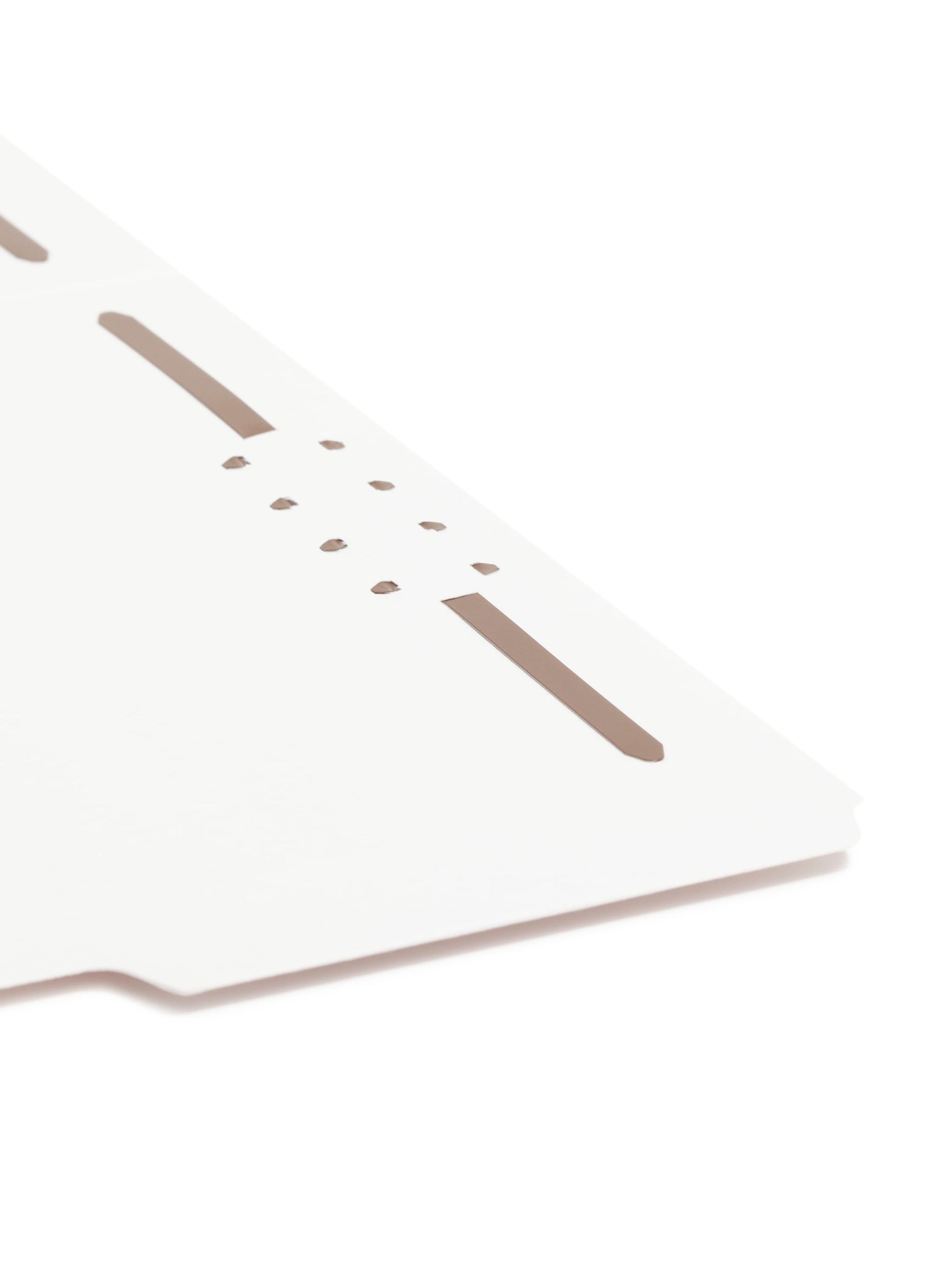 Reinforced Tab Fastener File Folders, 1/3-Cut Tab, 2 FastenersReinforced Tab Fastener File Folders, 1/3 Cut, White, Letter, White, Letter Size, Set of 50, 086486128407