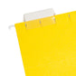 Standard Hanging File Folders with 1/5-Cut Tabs, Yellow Color, Letter Size, Set of 25, 086486640695