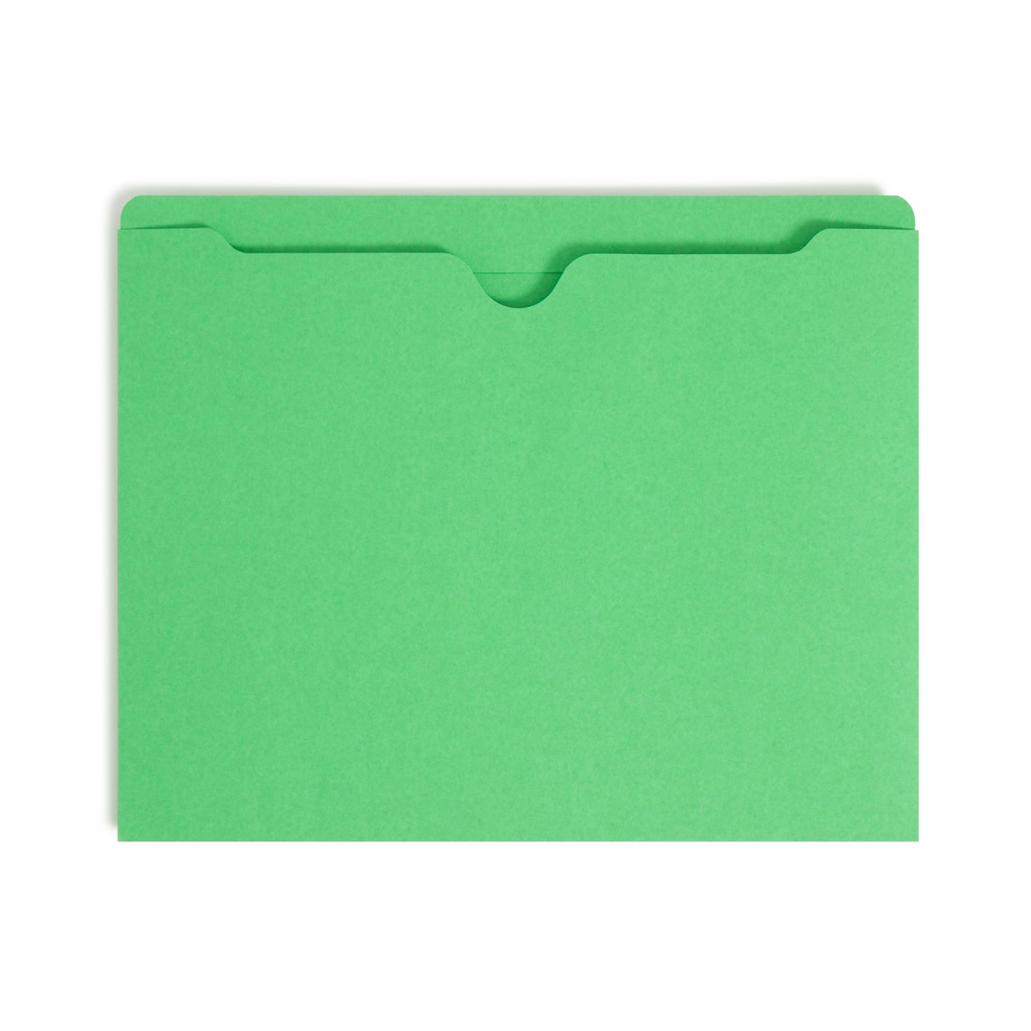 Colored File Jackets, Reinforced Straight-Cut Tab, No Expansion, Green Color, Letter Size, Set of 100, 30086486755031