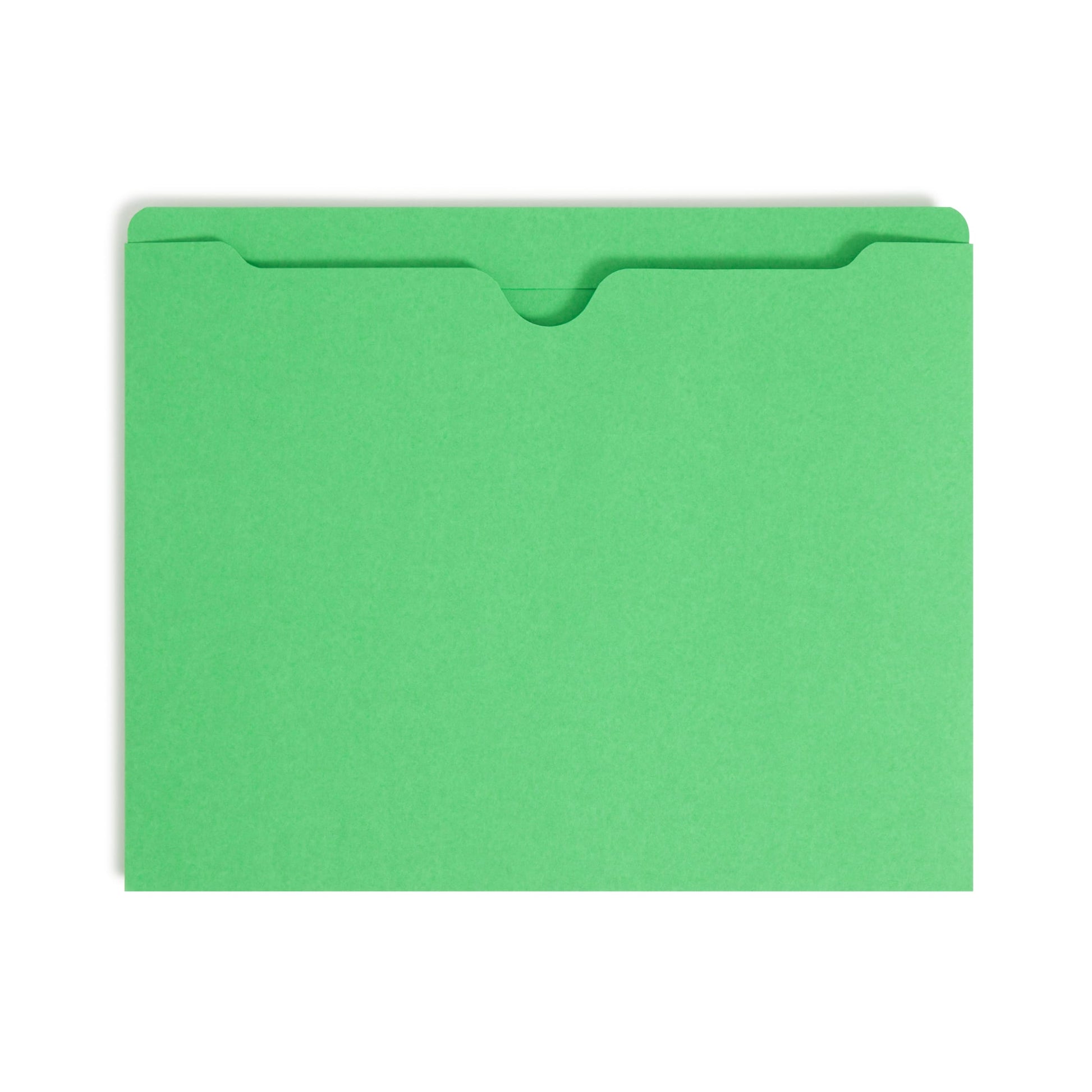 Colored File Jackets, Reinforced Straight-Cut Tab, No Expansion, Green Color, Letter Size, Set of 100, 30086486755031
