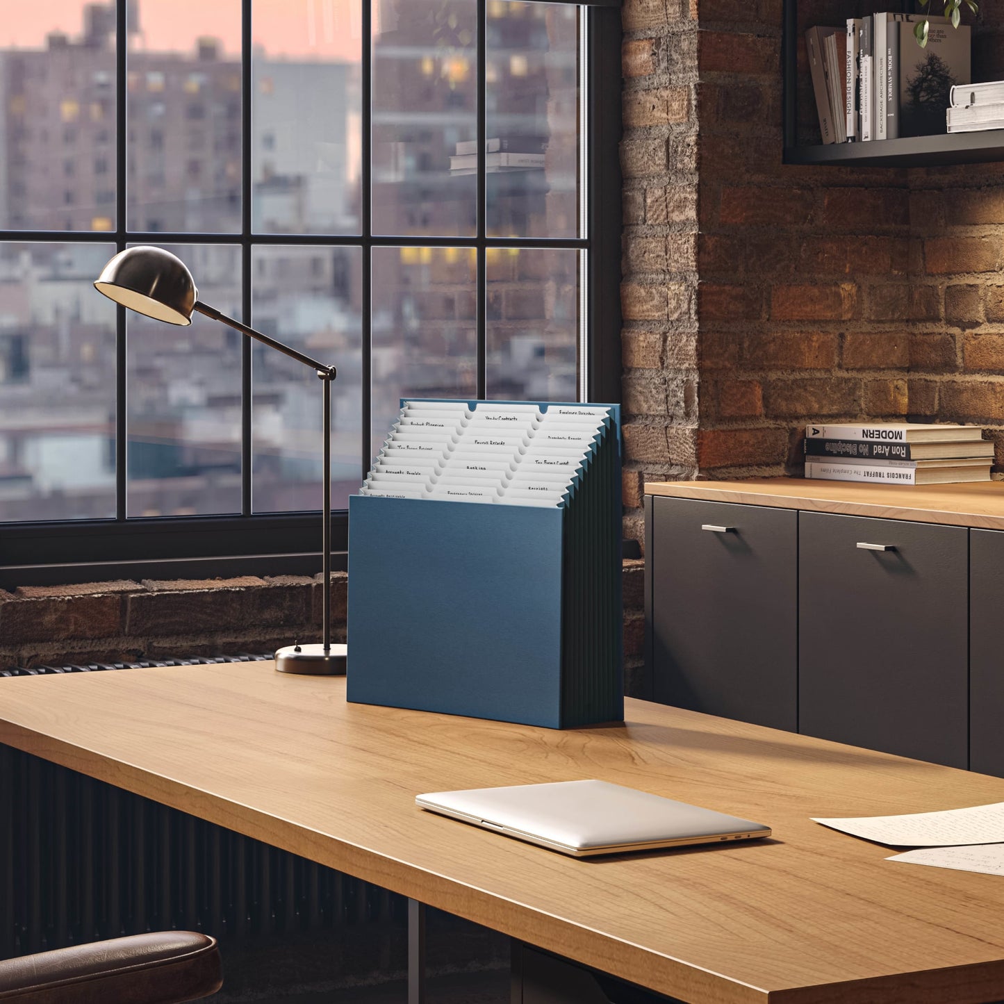 Expanding Stadium® File, 12 Pockets, Navy Color, 13.6" X 12.25" X 1.88" Size, Set of 1, 086486702119