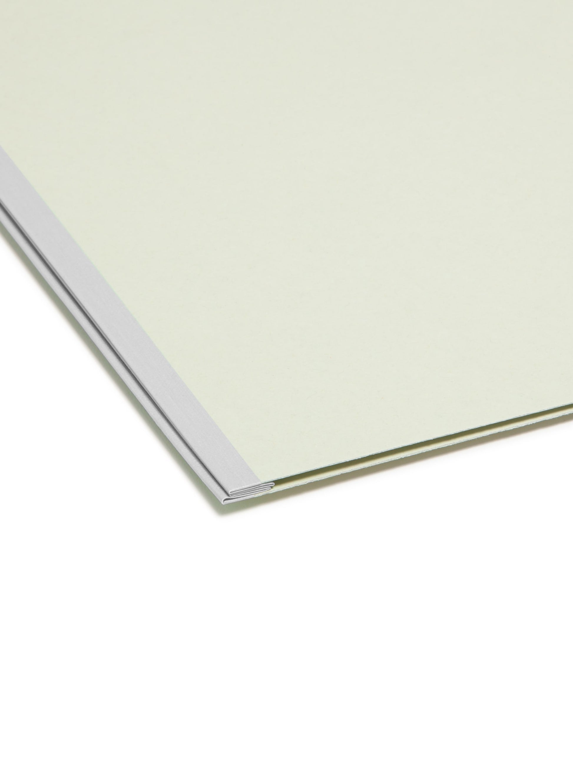 SuperTab® Pressboard Fastener File Folders, Gray/Green Color, Letter Size, Set of 25, 086486149815