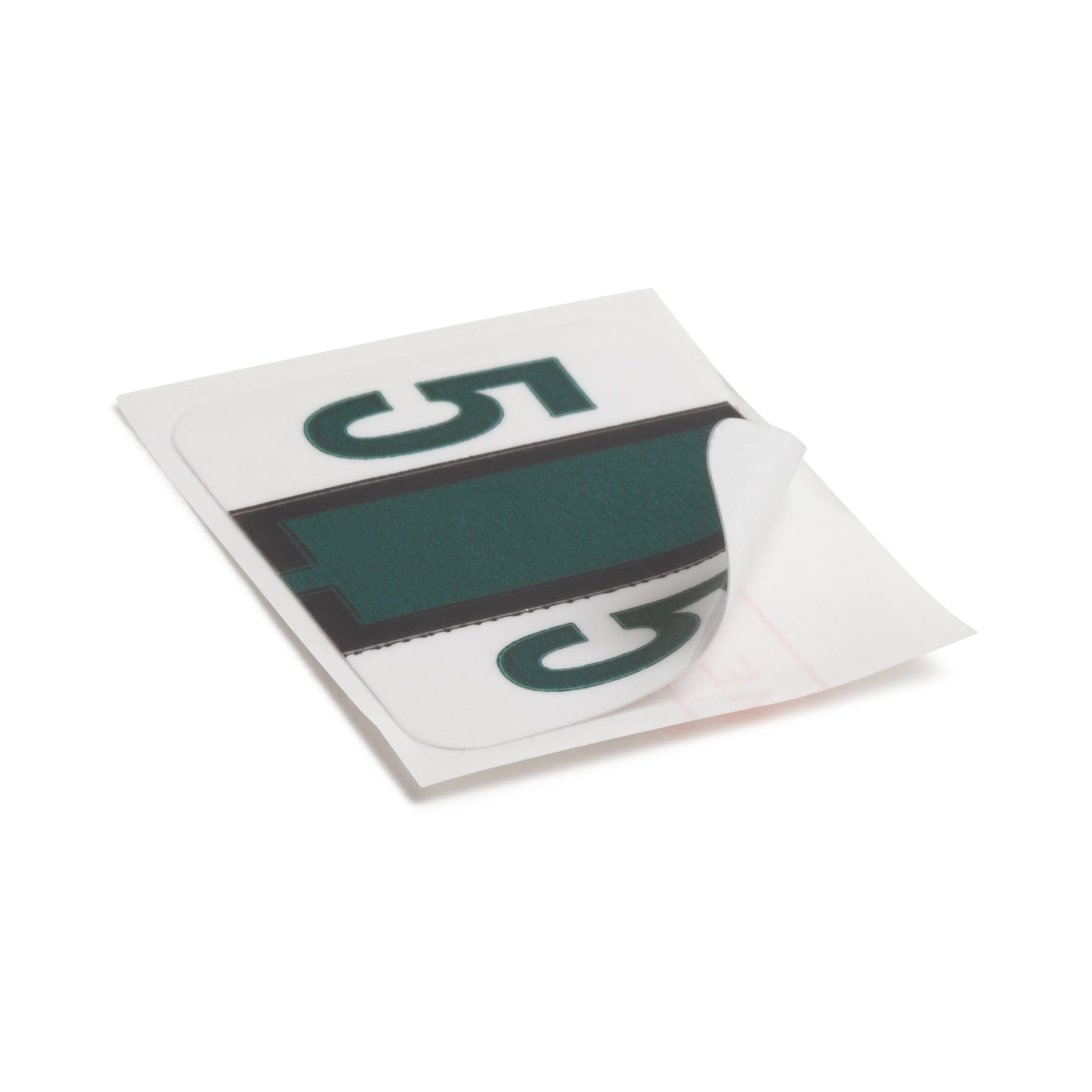 BCCRN Bar Style Color-Coded Numeric Labels, 0-9 Rolls, Dark Green Color, 1-1/4" X 1" Size, Set of 50, 086486673754