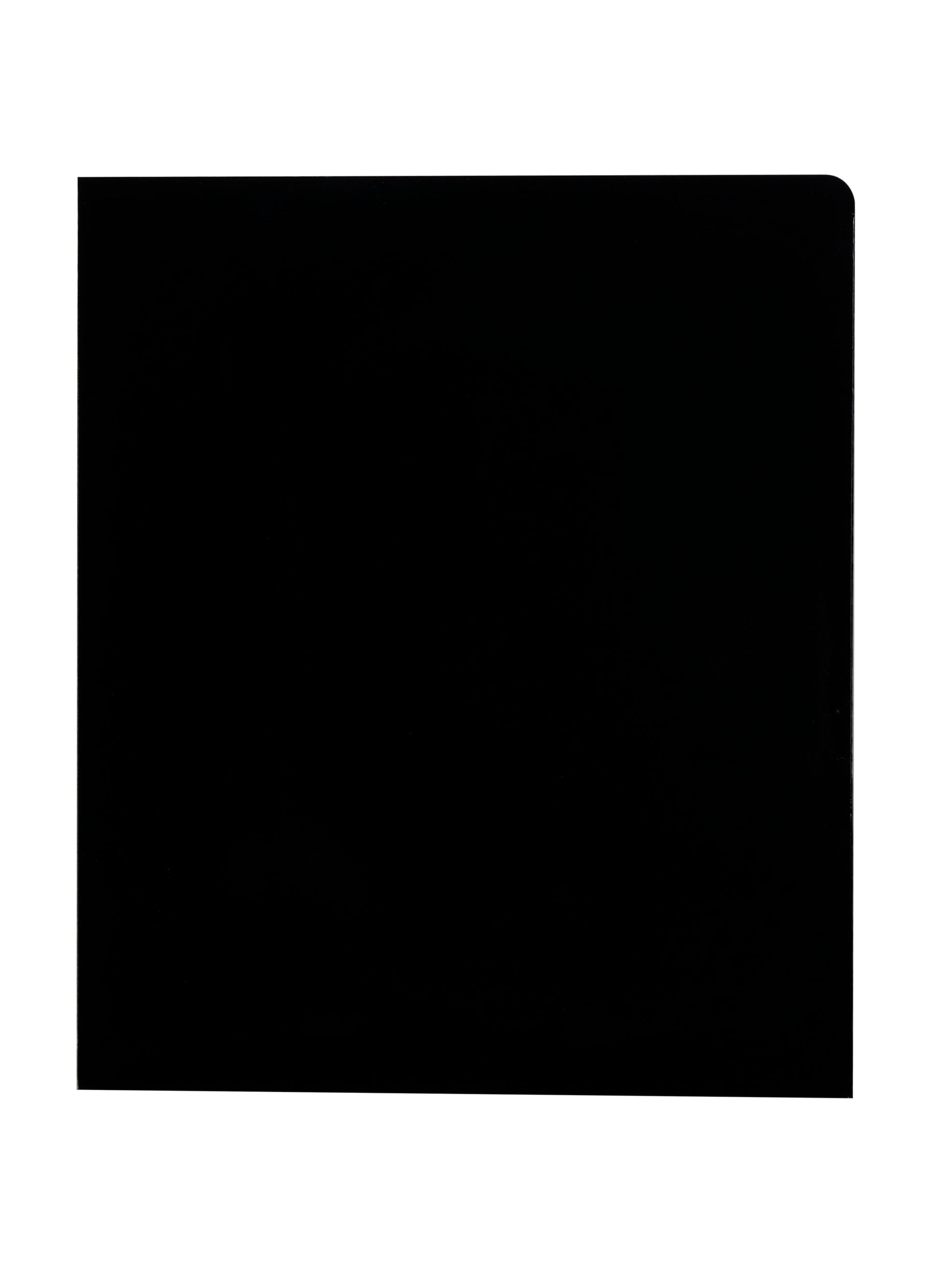 High Gloss Two-Pocket Folders, Black Color, Letter Size, 30086486878747