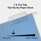 Standard Hanging File Folders with 1/5-Cut Tabs, Blue Color, Letter Size, Set of 25, 086486640602
