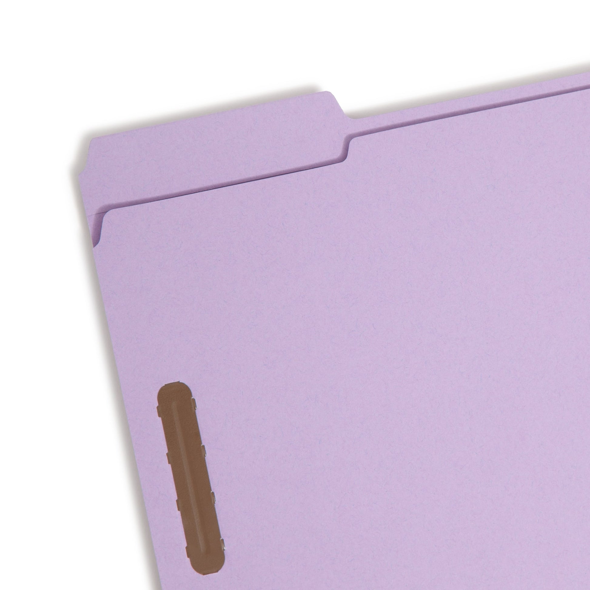 Reinforced Tab Fastener File Folders, 1/3-Cut Tab, 2 Fasteners, Lavender Color, Letter Size, Set of 50, 086486124409