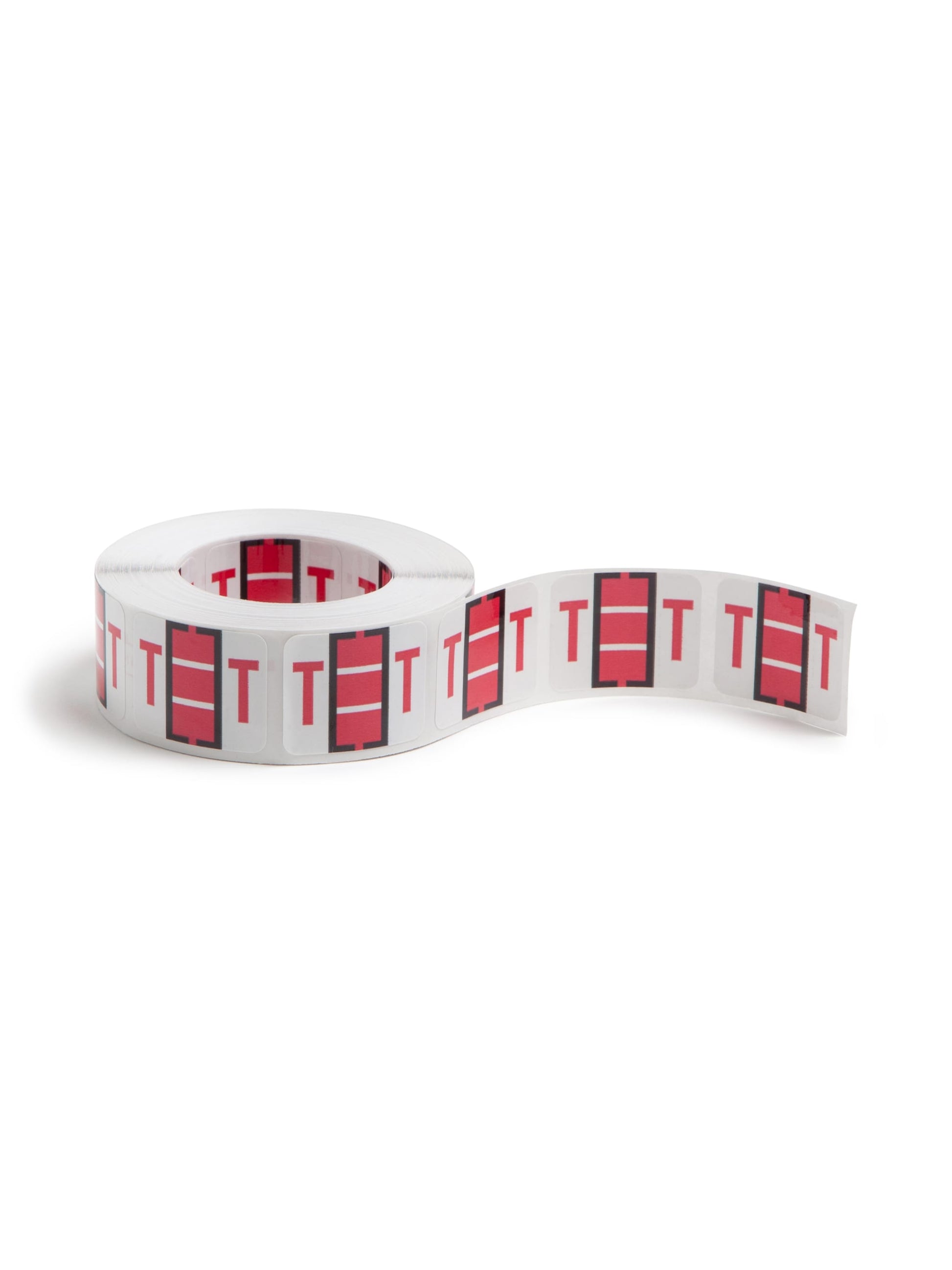 BCCR Bar Style Color-Coded Alphabetic Labels, A-Z Rolls, Red Color, 1-1/4" X 1" Size, Set of 500, 086486670906