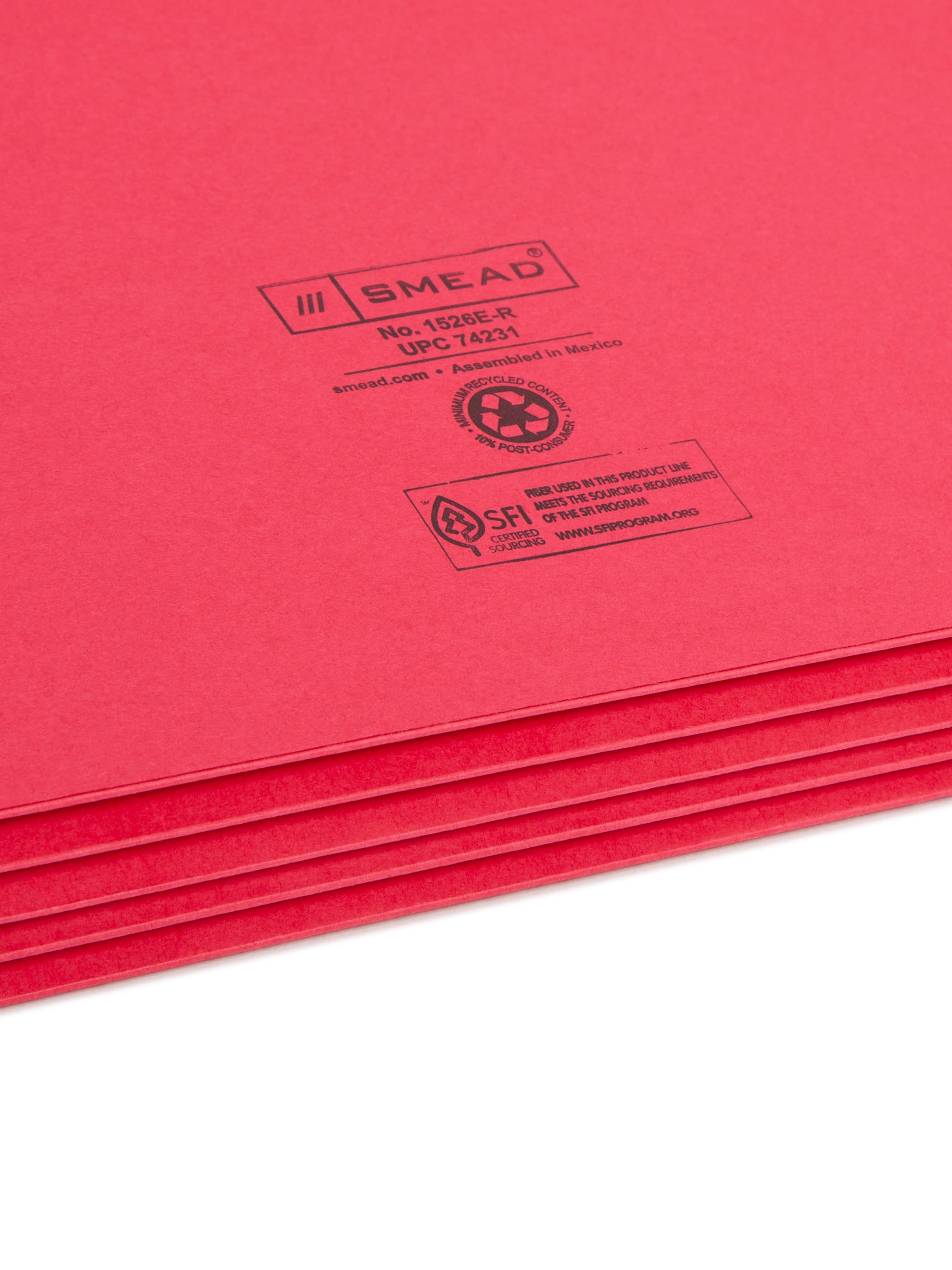 File Pockets, 3-1/2 inch Expansion, Straight-Cut Tab, Red Color, Legal Size, Set of 25, 30086486742314