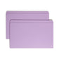 Reinforced Tab File Folders, Straight-Cut Tab, Lavender Color, Legal Size, Set of 100, 086486174107