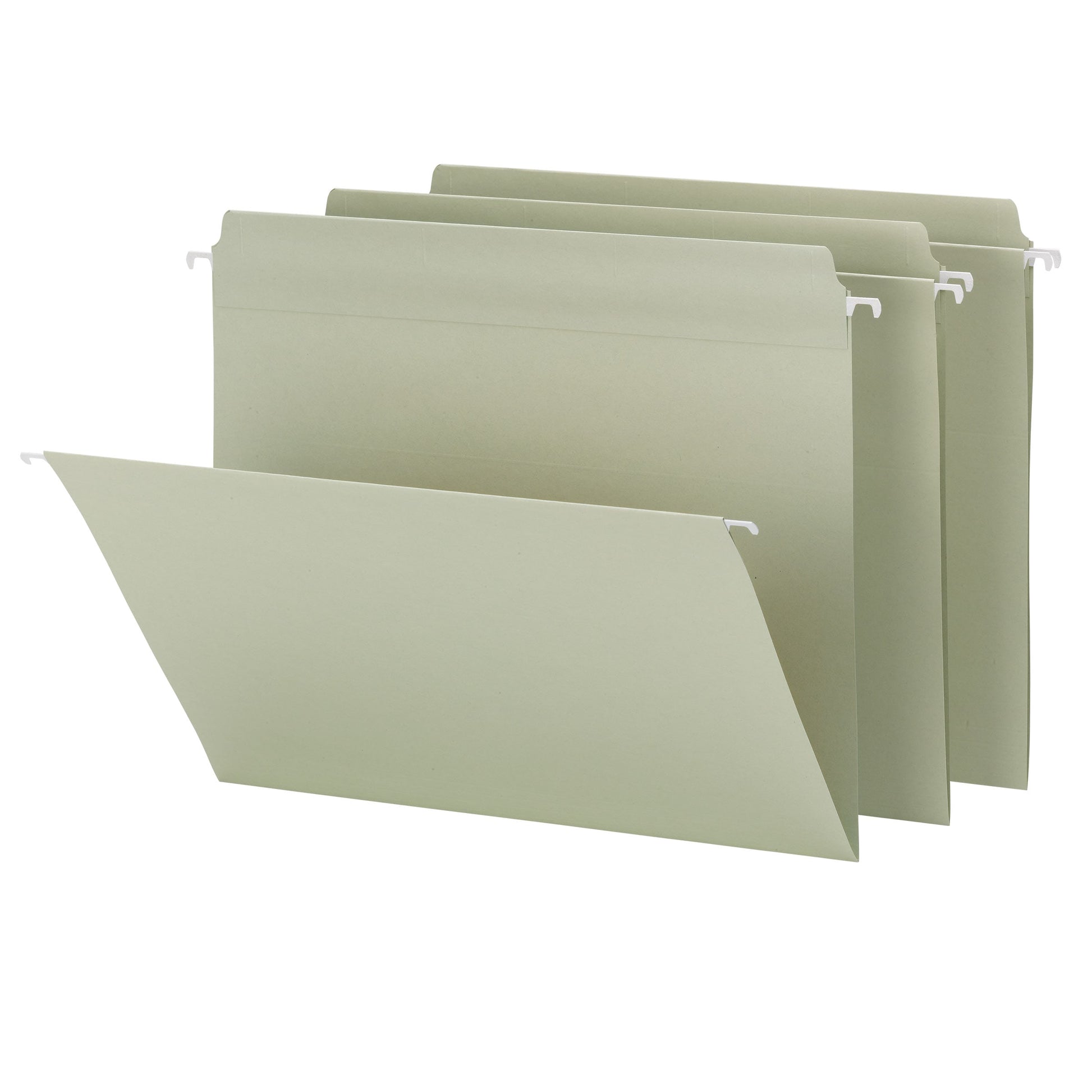 FasTab® Hanging File Folders, Straight-Cut Tab, Moss Green Color, Letter Size, Set of 20, 086486641012
