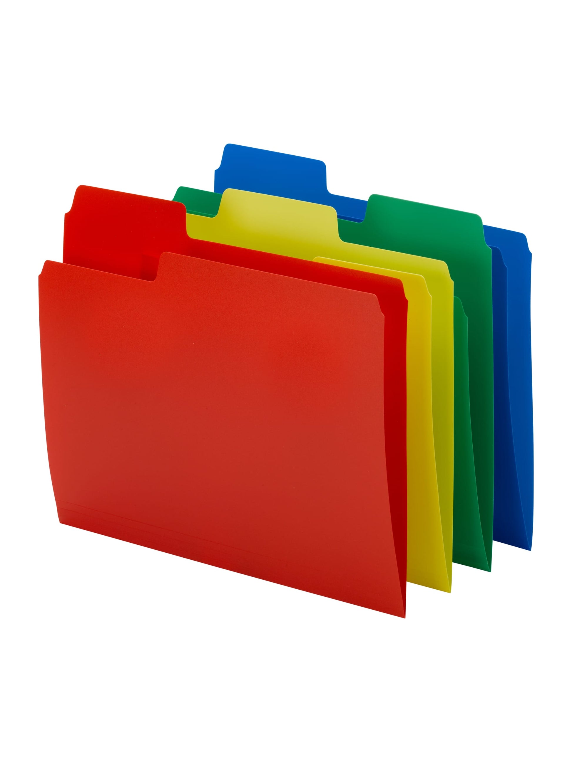 SuperTab® Poly File Folders, Assorted Colors Color, Letter Size, Set of 12, 086486105163