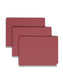 SafeSHIELD® Pressboard End Tab Classification File Folders, Straight-Cut Tab, 2 inch Expansion, 2 Divider, Bright Red Color, Letter Size, Set of 10, 30086486267831