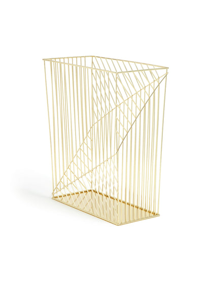U Brands Vena Waste Basket, Vena, Gold