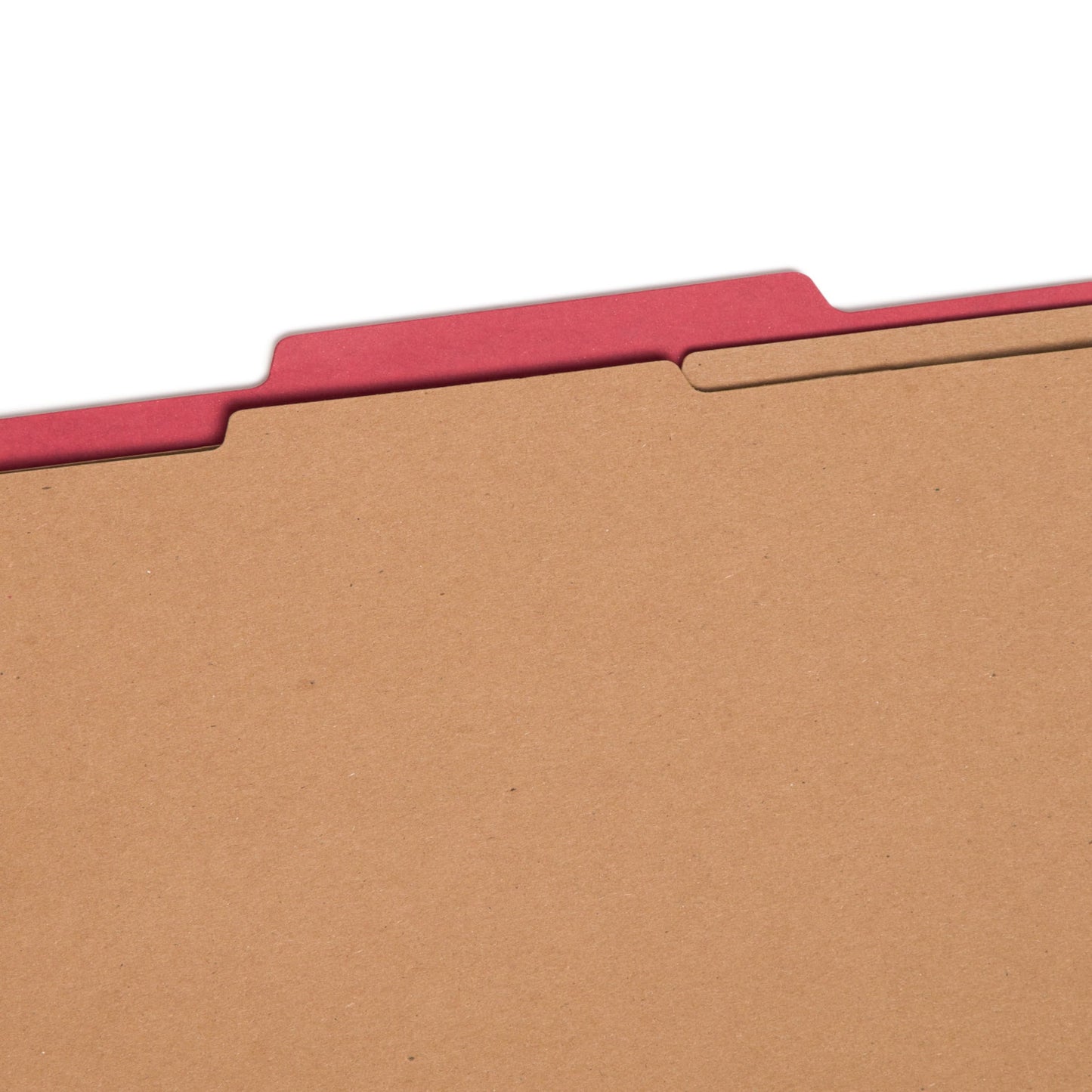 Pressboard Classification File Folders, 2 Dividers, 2 inch Expansion, Red Color, Letter Size, Set of 5, 086486140546