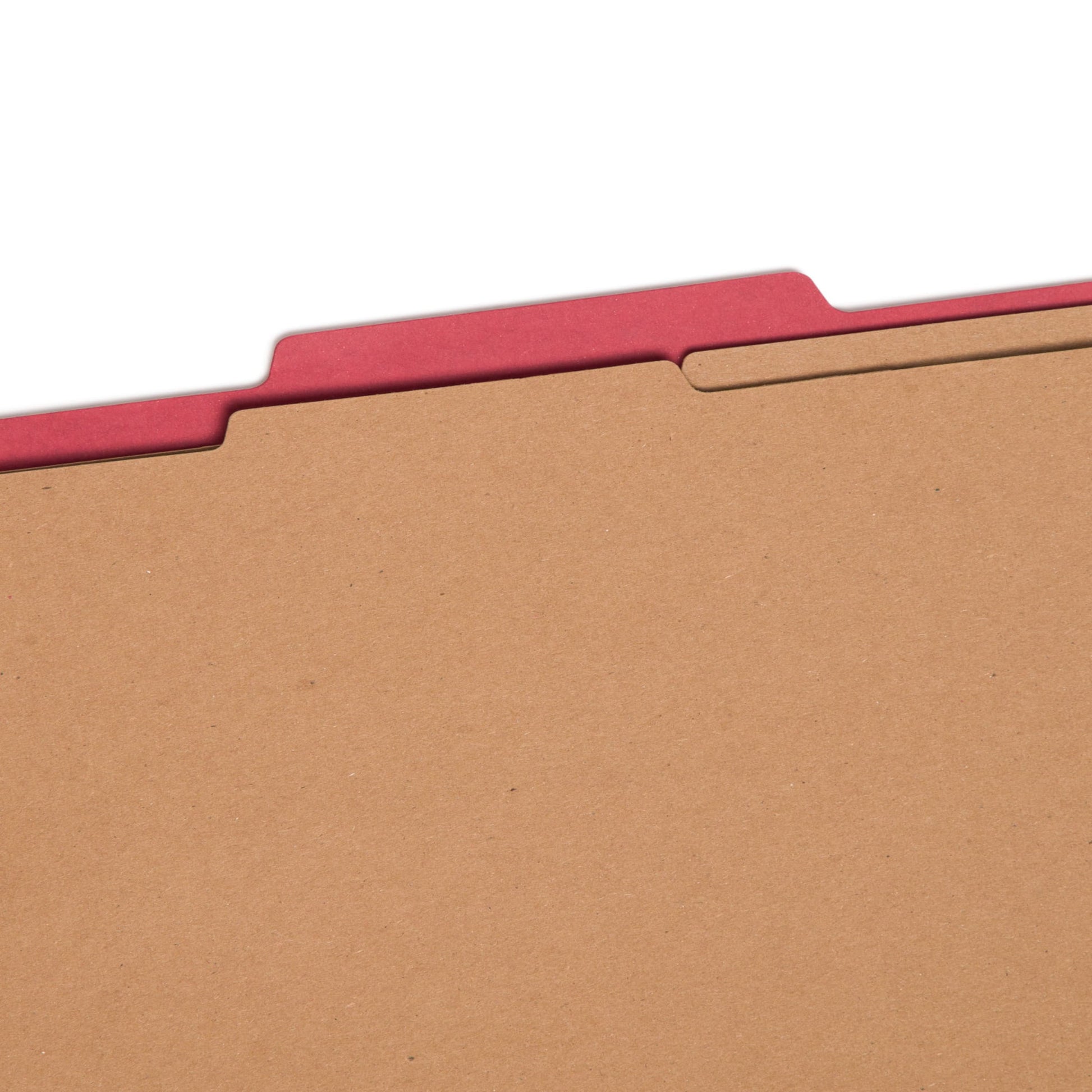 Pressboard Classification File Folders, 2 Dividers, 2 inch Expansion, Red Color, Letter Size, Set of 5, 086486140546