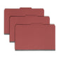 SafeSHIELD® Pressboard Classification File Folders with Pocket Dividers, Red Color, Legal Size, Set of 10, 30086486190795