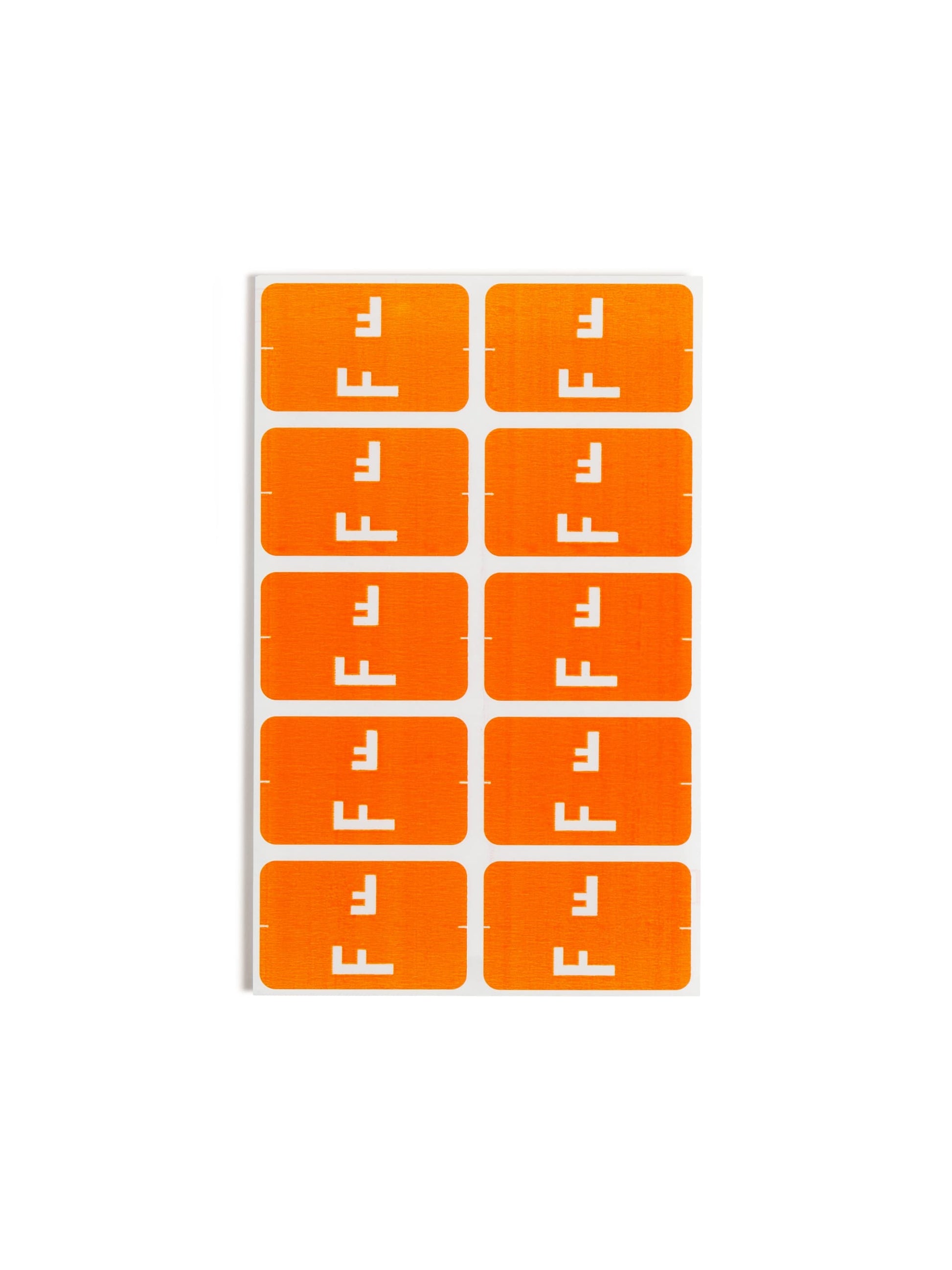 AlphaZ® ACCS Color Coded Alphabetic Labels - Sheets, Orange Color, 1" X 1-5/8" Size, Set of 100, 086486671767
