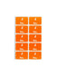 AlphaZ® ACCS Color Coded Alphabetic Labels - Sheets, Orange Color, 1" X 1-5/8" Size, Set of 100, 086486671767