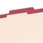 Classification File Folders, 1 Divider, 2 inch Expansion, Red Color, Letter Size, Set of 10, 30086486137035