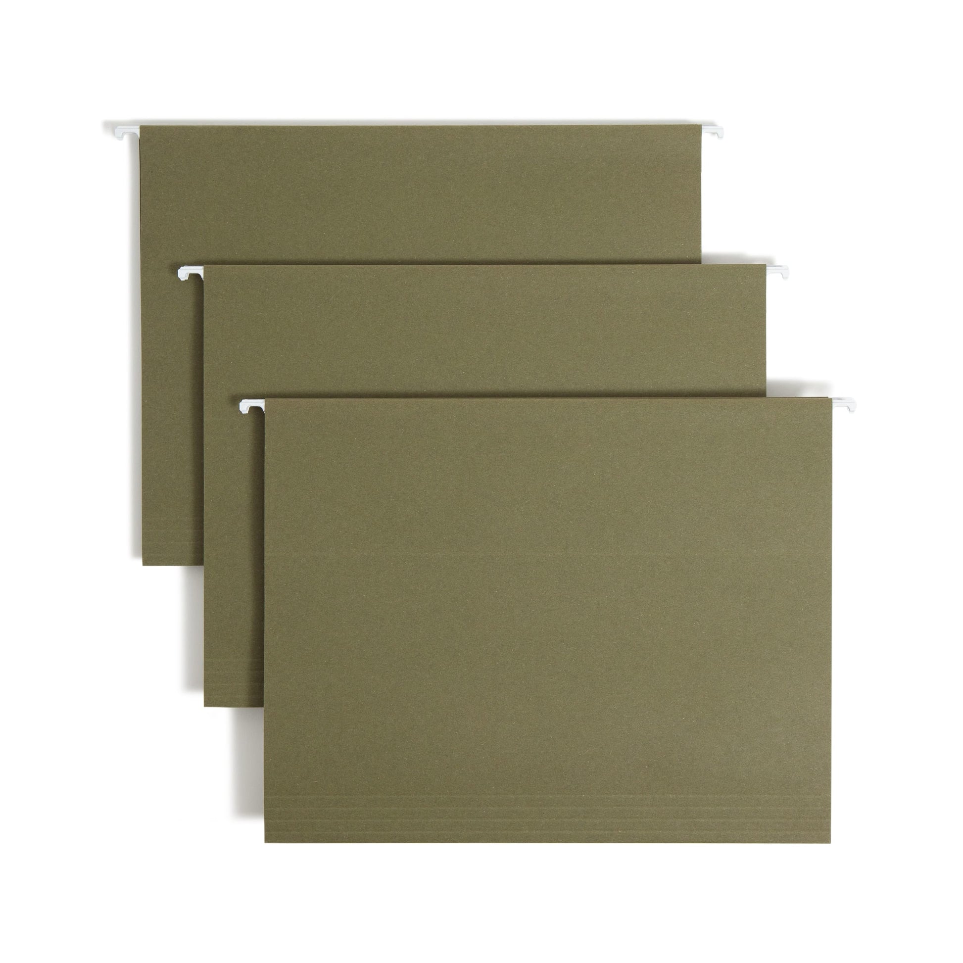 100% Recycled Hanging File Folders, Standard Green Color, Letter Size, Set of 25, 086486650014