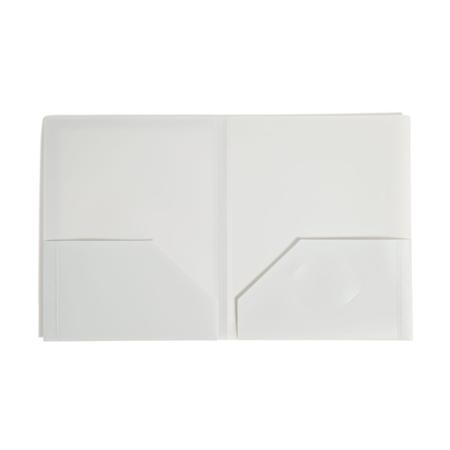 Frame View Poly Two-Pocket Folders, White Color, Letter Size, Set of 5, 086486877060