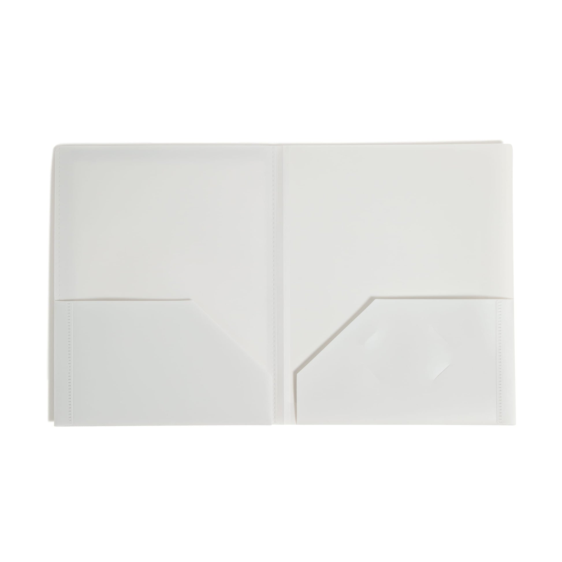 Frame View Poly Two-Pocket Folders, White Color, Letter Size, Set of 5, 086486877060