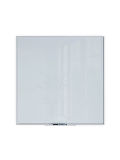 Floating Glass Non-Magnetic Dry Erase Board, White, White, 35" x 35", 3 x 3, White, 35" X 35" Size, Set of 1, 817894028252