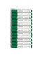 Chisel Tip Dry Erase Markers, Green, Green, Set of 12, 817894029273