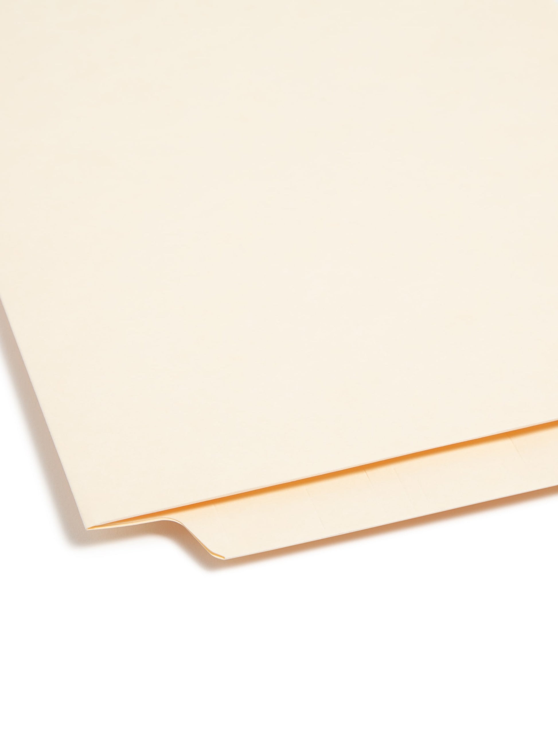 Shelf-Master® Reinforced End Tab Fastener File Folder with Full Pocket, Manila Color, Letter Size, 