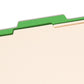Classification File Folders, 2 Dividers, 2 inch Expansion, Green Color, Letter Size, Set of 10, 30086486140028