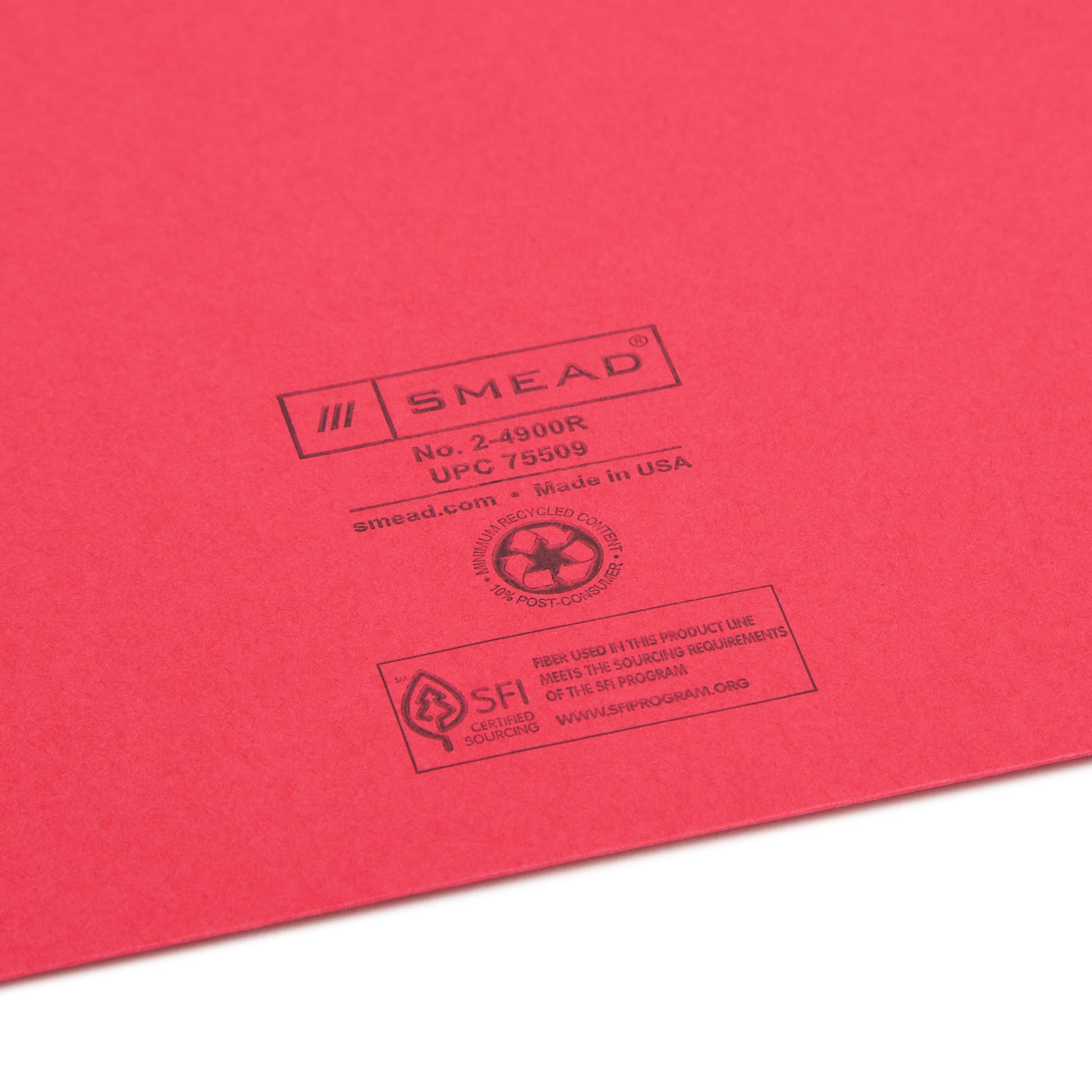 Colored File Jackets, Reinforced Straight-Cut Tab, No Expansion, Red Color, Letter Size, Set of 100, 30086486755093
