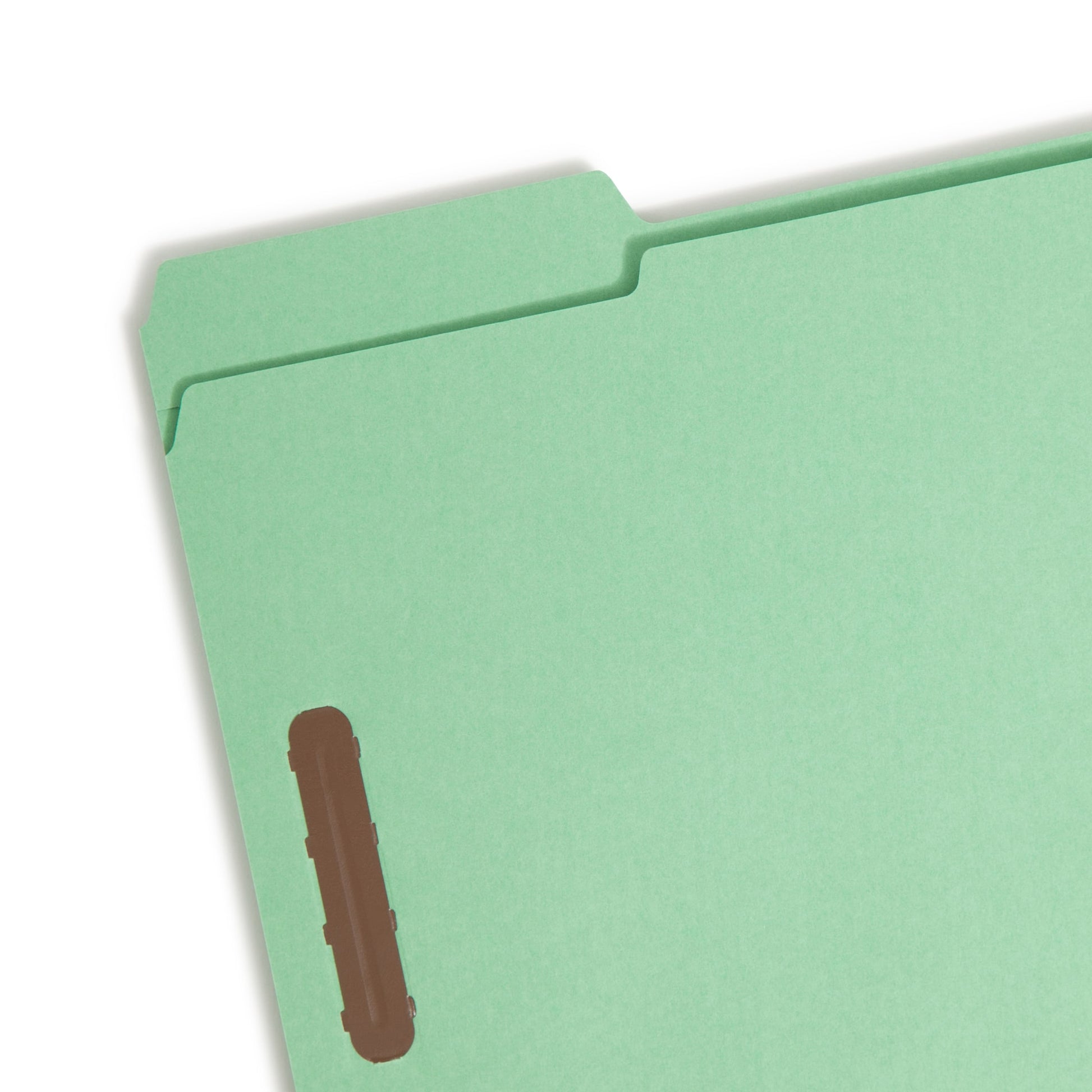 100% Recycled Reinforced Tab Fastener File Folders, Green Color, Letter Size, Set of 50, 086486121415