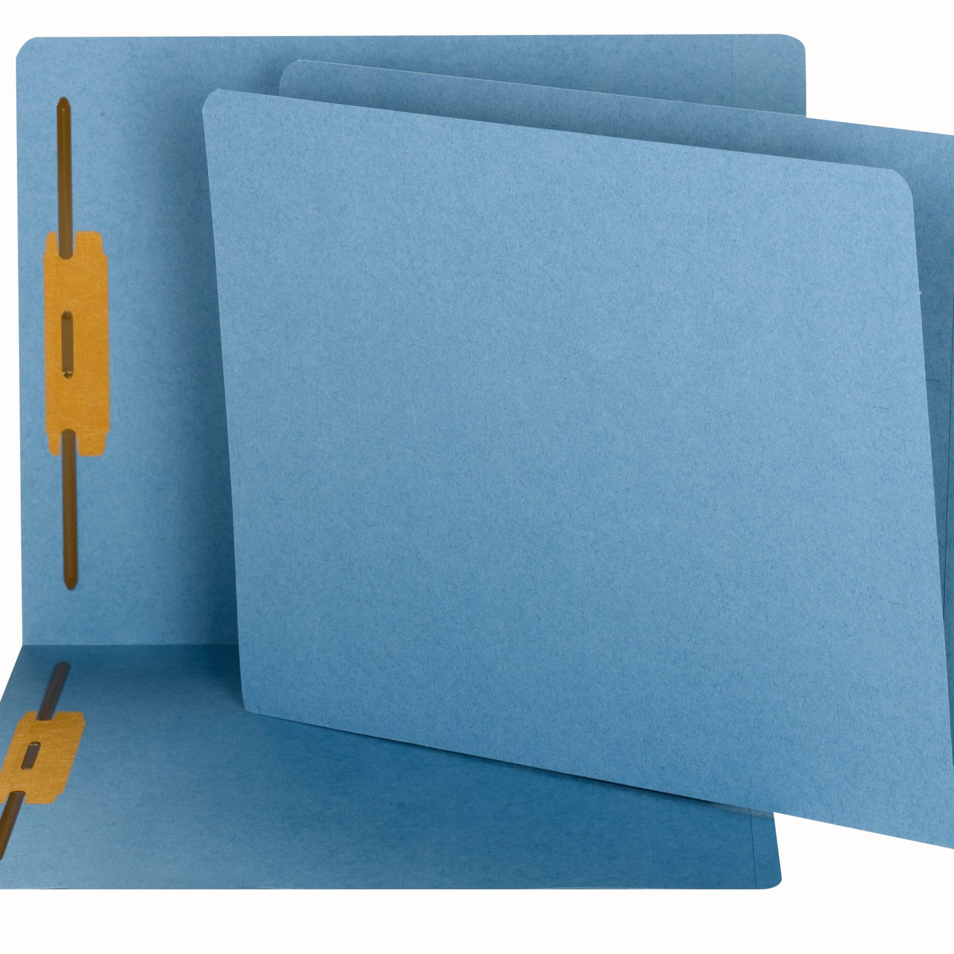 100% Recycled Shelf-Master® Reinforced End Tab Fastener File Folders, Straight-Cut Tab, Blue Color, Letter Size, Set of 50, 086486341707