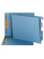 100% Recycled Shelf-Master® Reinforced End Tab Fastener File Folders, Straight-Cut Tab, Blue Color, Letter Size, Set of 50, 086486341707